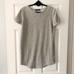 White Fox Gray Sweater Dress